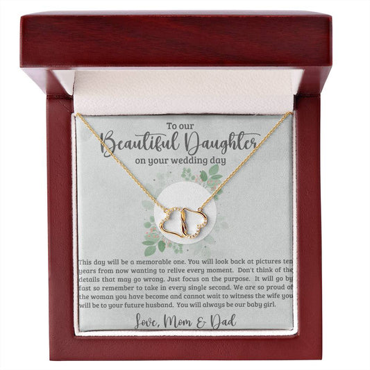 Daughter on Your Wedding Day 10K Gold Diamond Necklace