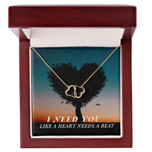 Soulmate 10K Gold Diamond Infinity Hearts Necklace-FashionFinds4U