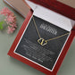 To My Daughter Love You More Than You Know 10K Gold Diamond Hearts Necklace