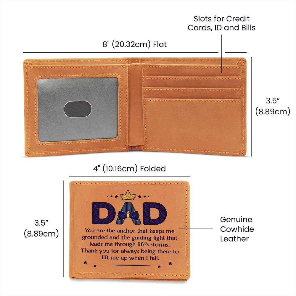 Dad You Are the Anchor Leather Wallet
