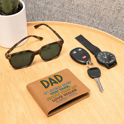 Dad In Every Step Leather Wallet