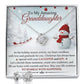 Granddaughter Necklace and Earring Christmas Gift Set