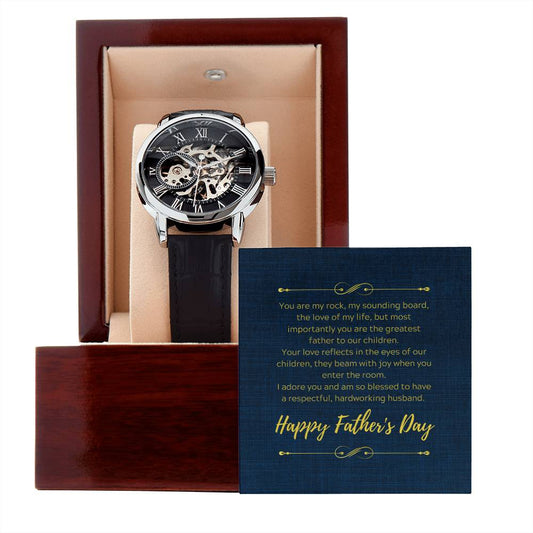Father's Day Men's Mechanical Watch with LED Gift Box