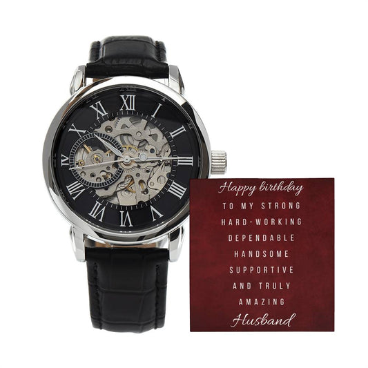 Husband Birthday Men's Mechanical Watch with LED Gift Box