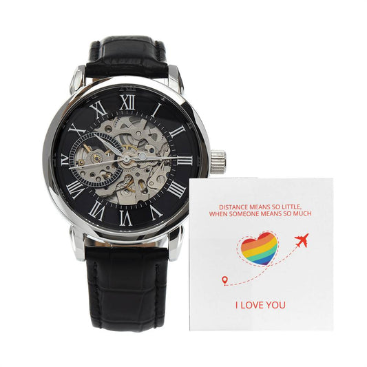 Distance Relationship Men's Mechanical Watch with LED Gift Box