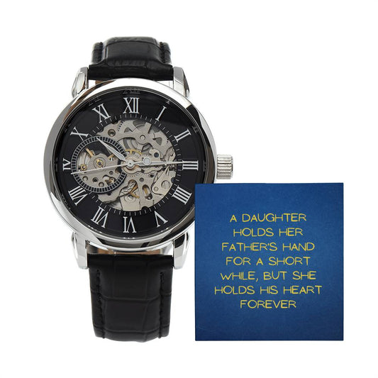 Father from Daughter Men's Mechanical Watch with LED Gift Box