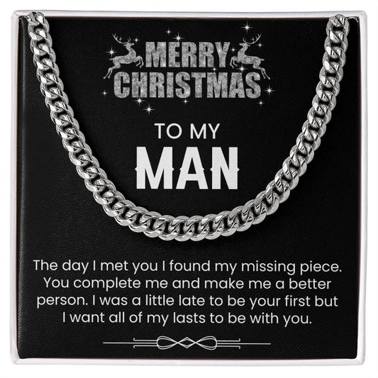 Cuban Link Men's Chain - Christmas Gift for Husband Boyfriend Soulmate