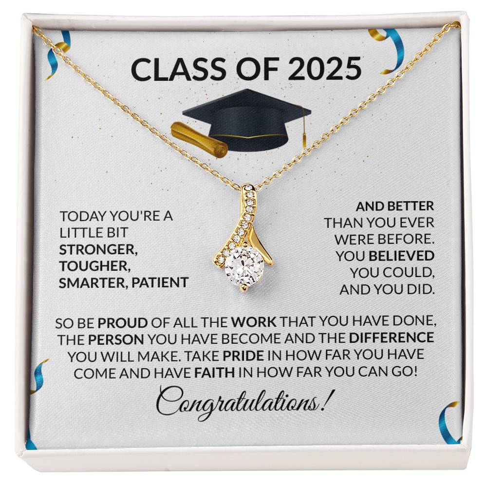 Class of 2025 Petite Ribbon Necklace Gift