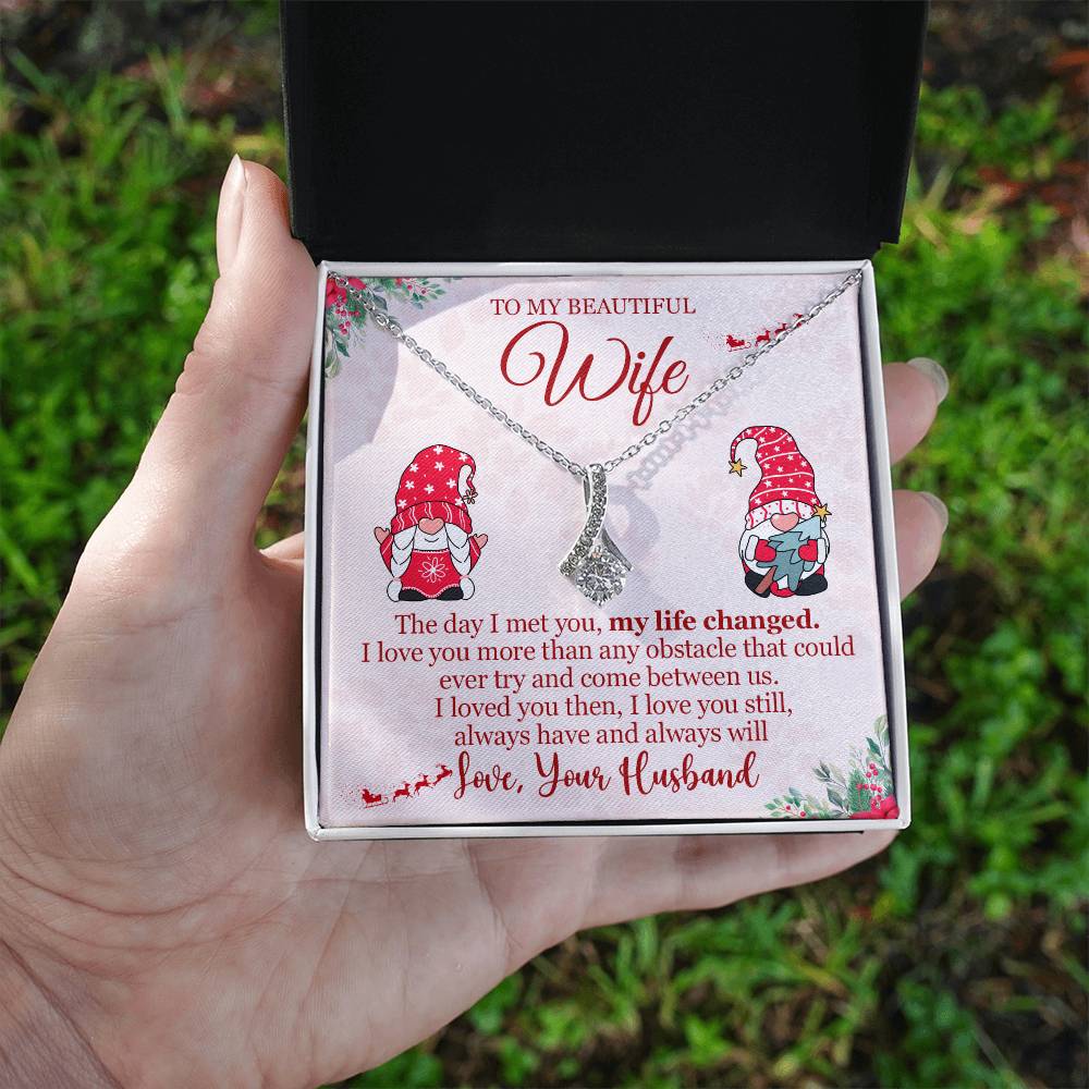 To My Wife Necklace, Christmas Gift For Wife, Wife Gift, Christmas Gifts For Her Gnome