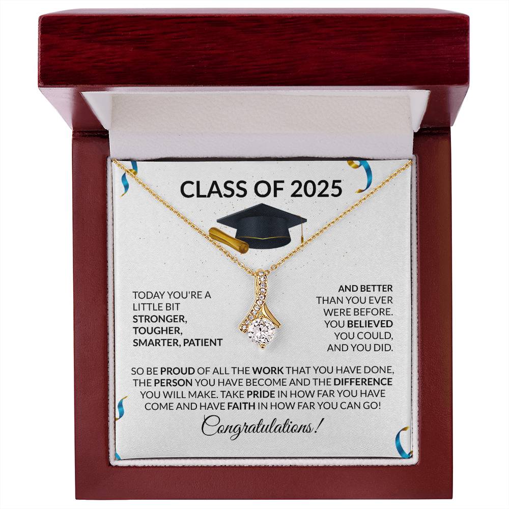 Class of 2025 Petite Ribbon Necklace Gift