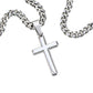 Grandson Personalized Cross Necklace on Cuban Chain