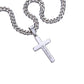 To Our Grandson Engraved Cross Necklace on Cuban Chaine