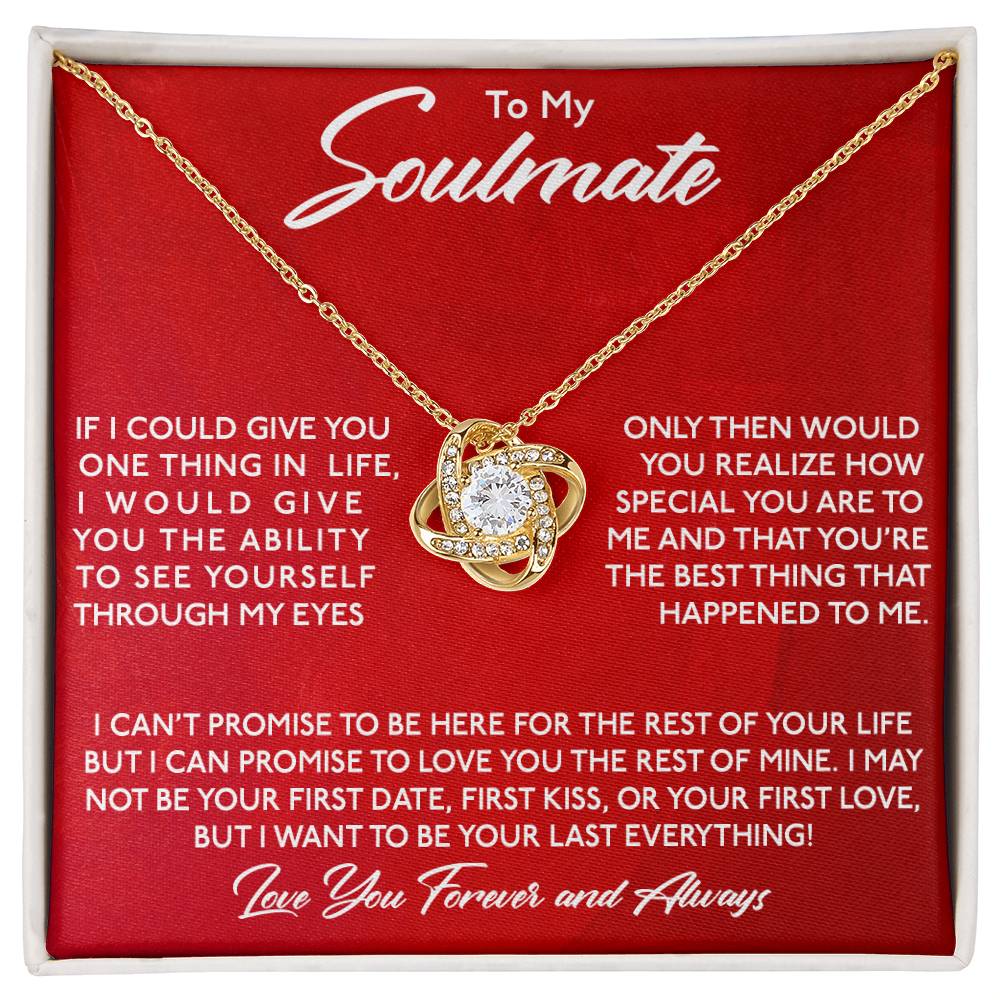 Soulmate Through My Eyes Love Knot Necklace