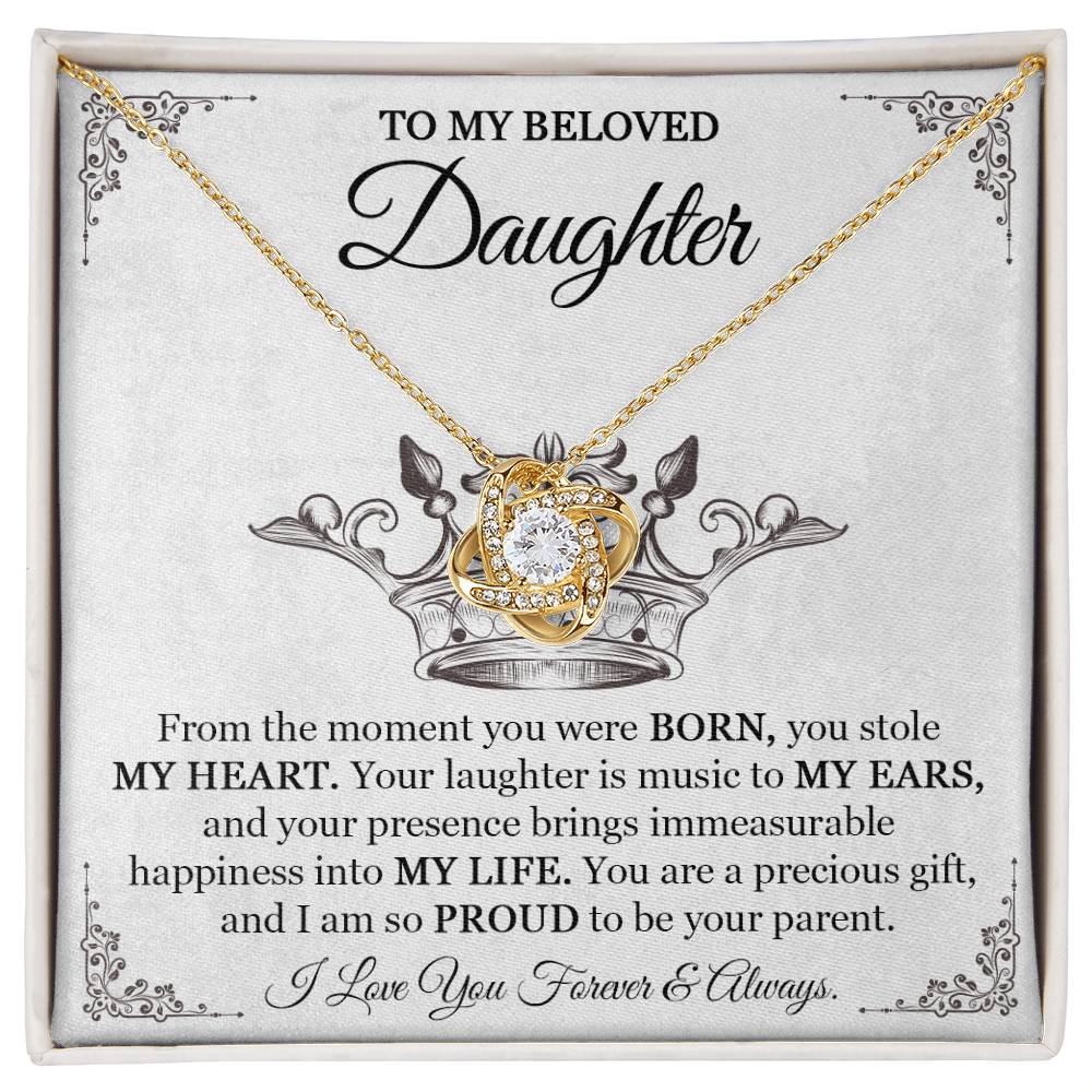 To My Daughter Necklace, Xmas Birthday Gift For Daughter