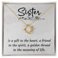 A sister is a gift Knot Necklace