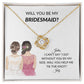 Personalized Bridesmaid Proposal Card Necklace Gift