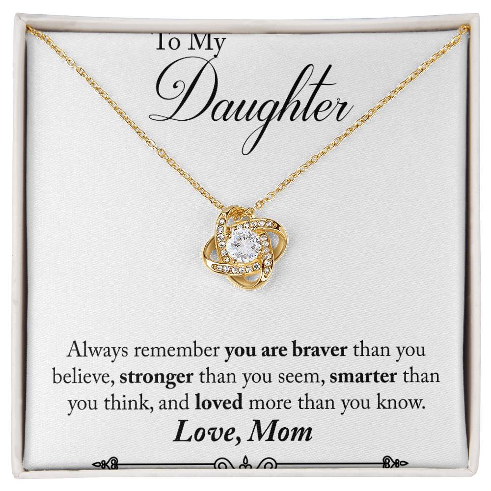 Mom to Daughter Knot Necklace