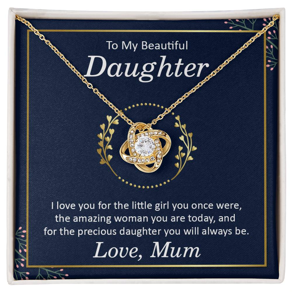 Daughter I Love You Knot Necklace