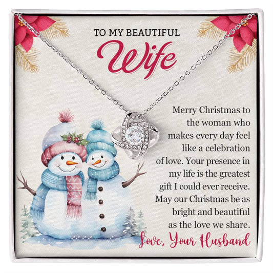 To My Wife, Christmas Gift, Love Knot Necklace, Jewelry Gift For Wife, Wife Gift