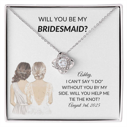 Personalized Bridesmaid Proposal Necklace Gift