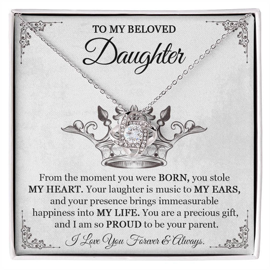 To My Daughter Necklace, Xmas Birthday Gift For Daughter