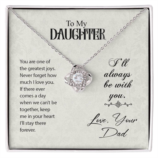 Daughter Always With You Knot Necklace