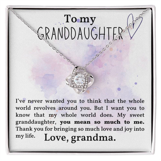 To My Granddaughter Necklace, Xmas Birthday Gift For Granddaughter