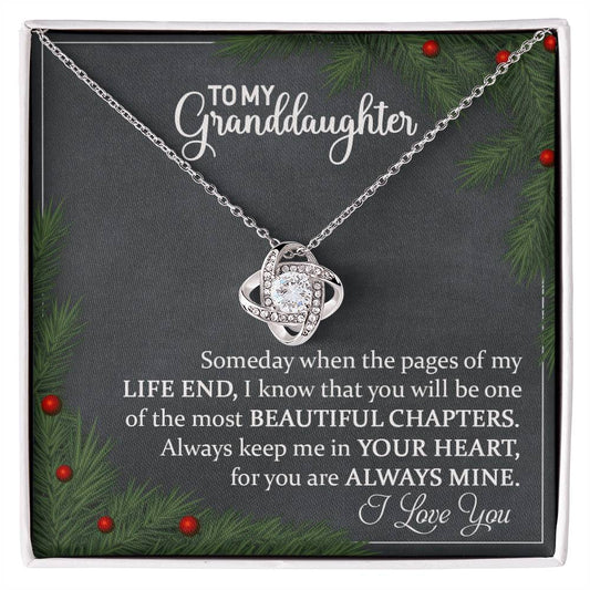 To My Granddaughter Necklace, Christmas Gift For Granddaughter