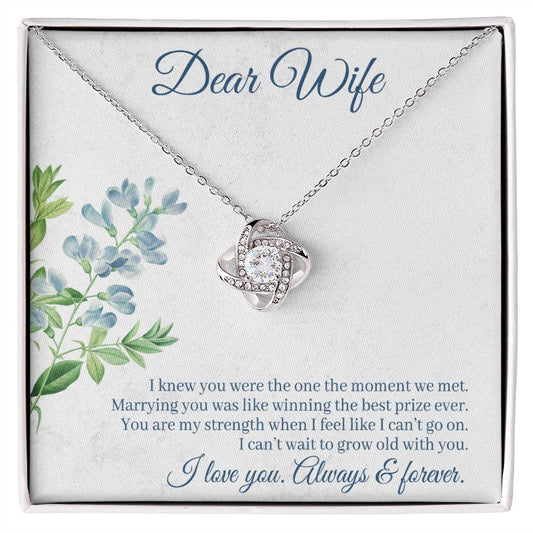 Wife Always and Forever Knot Necklace