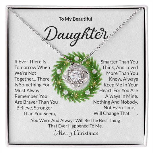 Daughter Christmas Knot Necklace