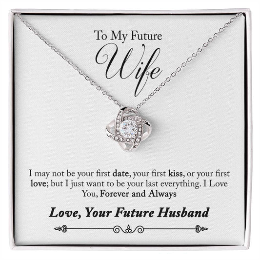 Husband to Future Wife Fiancee Knot Necklace