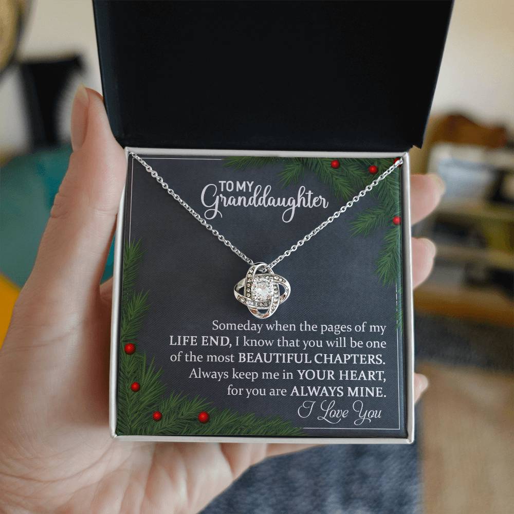 To My Granddaughter Necklace, Christmas Gift For Granddaughter