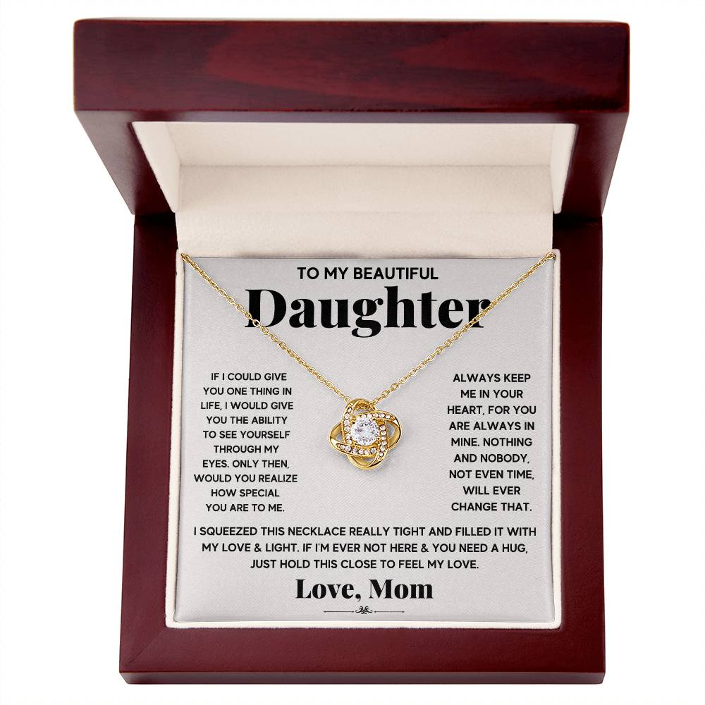 Daughter My Everything Love Knot Necklace