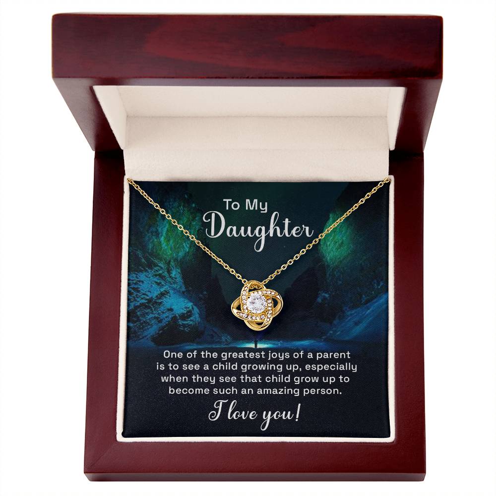 Daughter My Greatest Joy Knot Necklace