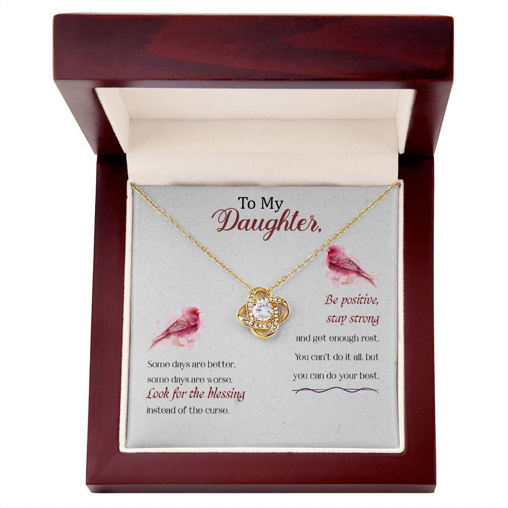 Daughter Encouragement Knot Necklace