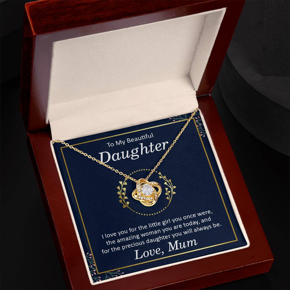 Daughter I Love You Knot Necklace