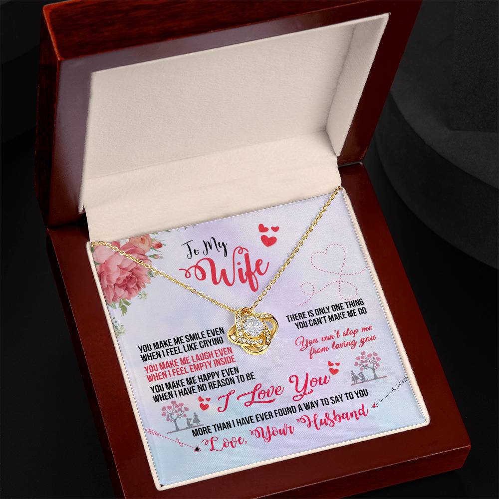 Wife Smile Knot Necklace
