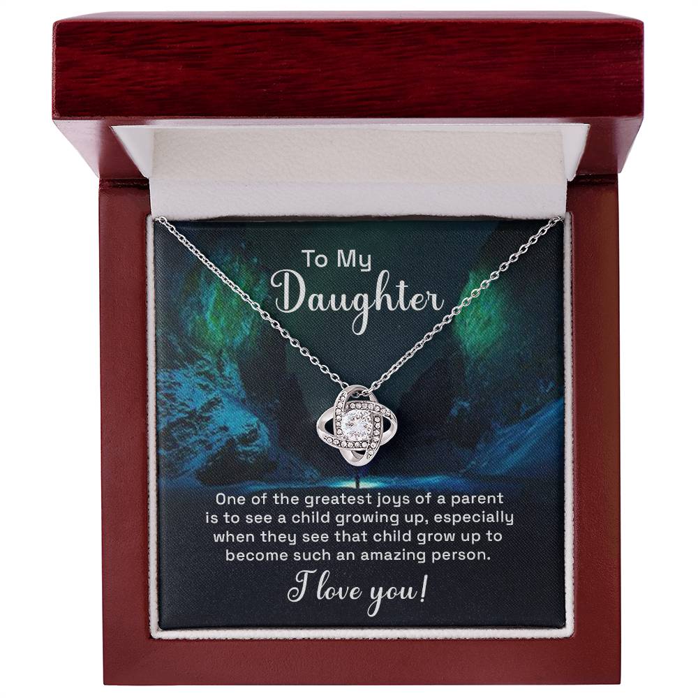 Daughter My Greatest Joy Knot Necklace