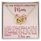 World's Greatest Mom Interlocking Hearts Necklace