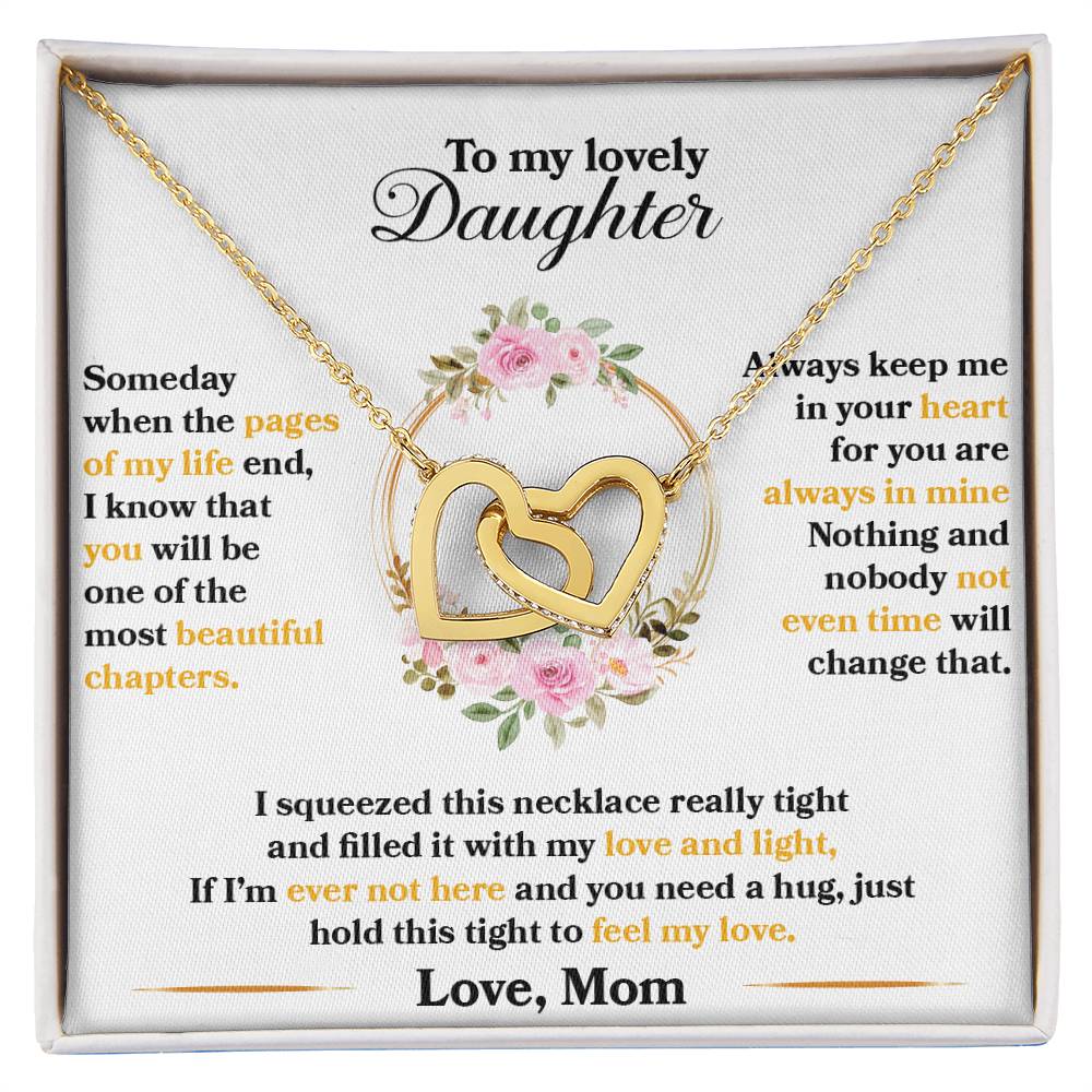 Daughter Pages Interlocking Hearts Necklace