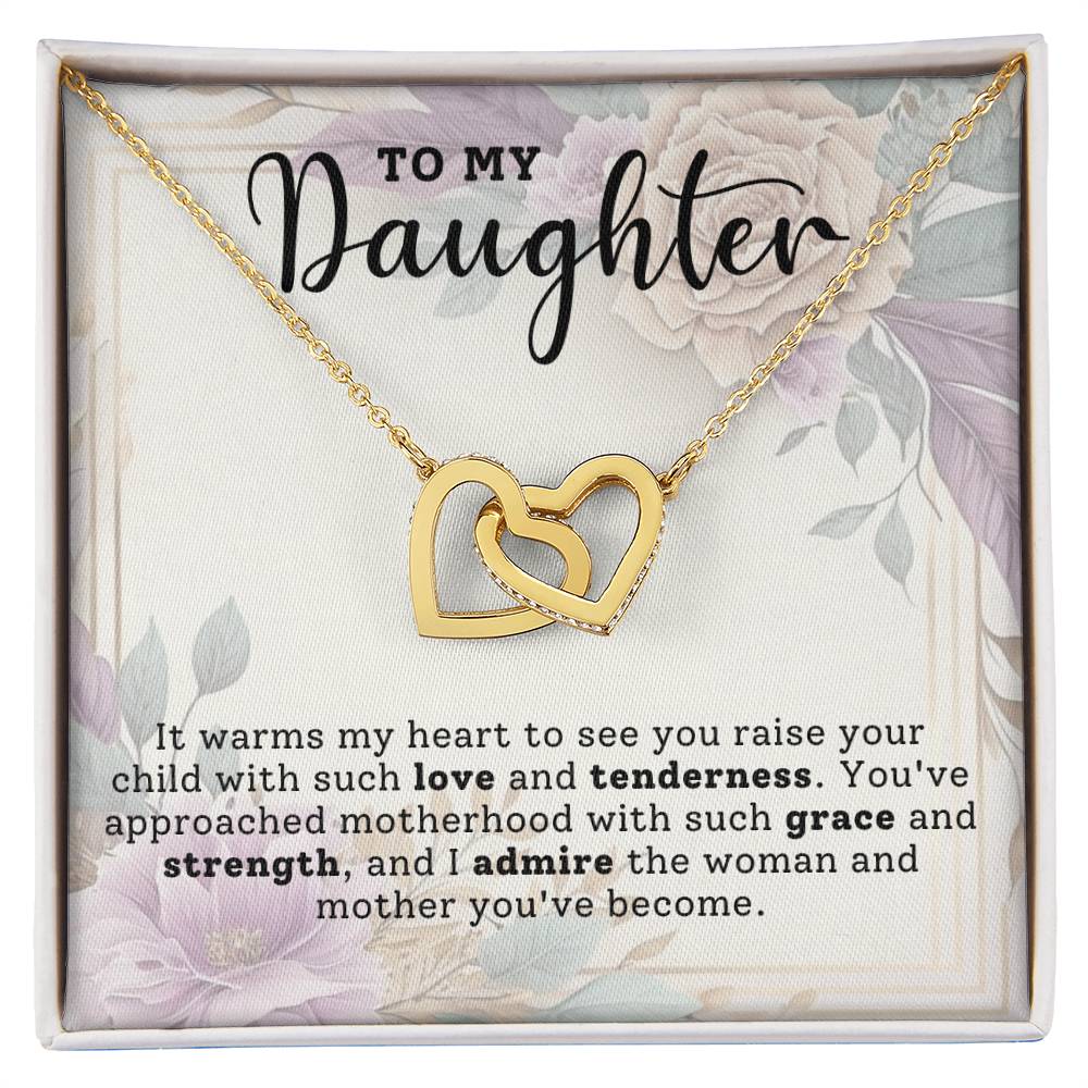 Daughter Admiration Interlocking Hearts Necklace
