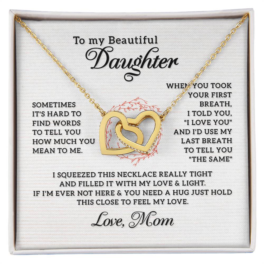 My Beautiful Daughter- Interlocking Hearts Necklace