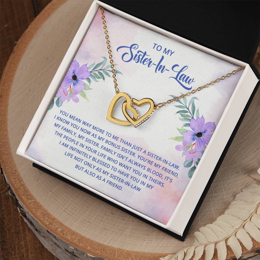 Sister in Law Interlocking Hearts Necklace