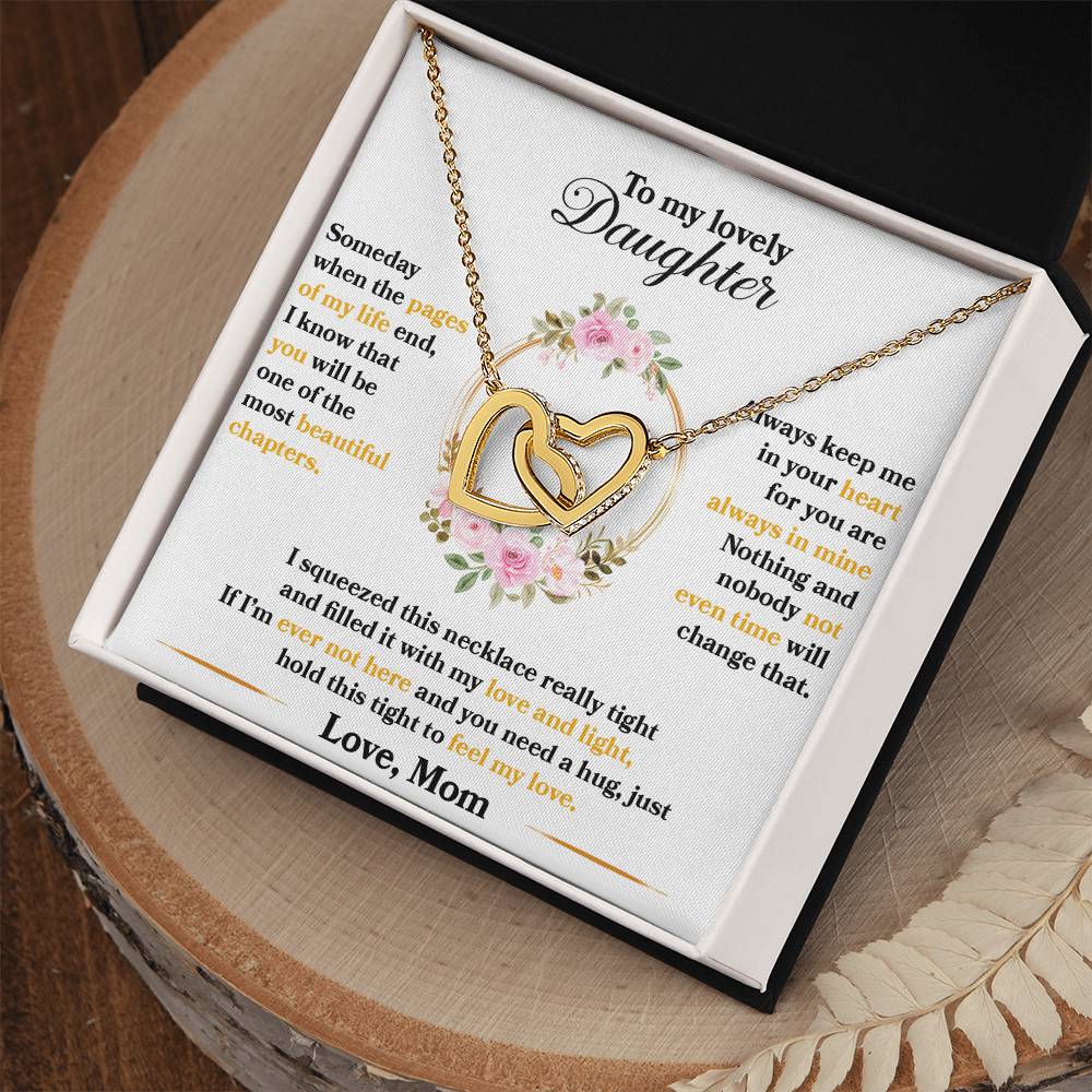 Daughter Pages Interlocking Hearts Necklace