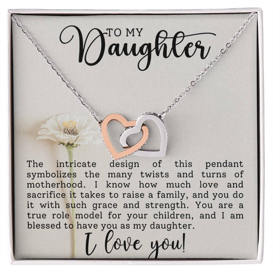 Daughter Interlocking Hearts Necklace