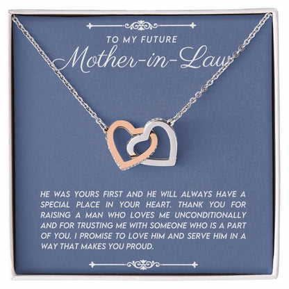 Future Mother in Law Interlocking Hearts Necklace