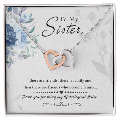 Unbiological Sister Soul Sister Interlocking Hearts Necklace