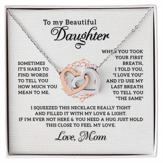 My Beautiful Daughter- Interlocking Hearts Necklace