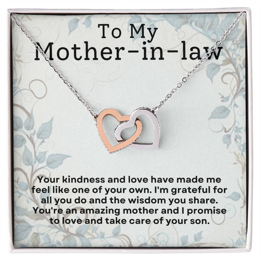 Mother in Law Interlocking Hearts Necklace