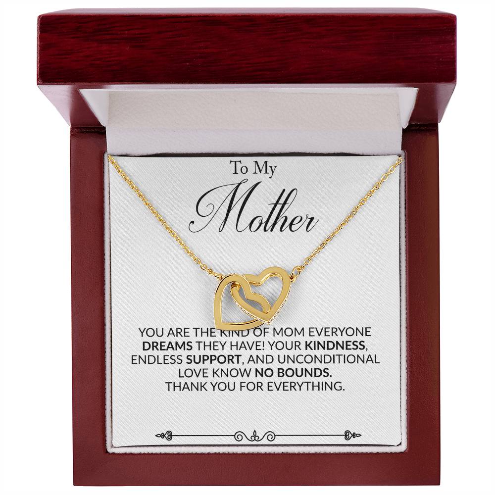 To My Mother Personalized Name Interlocking Hearts Necklace-FashionFinds4U